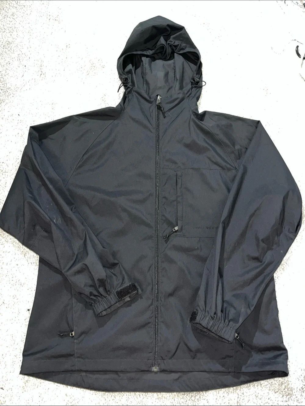 New Black Royal Robbins Lightweight hooded trail hiking full zipper jacket XL